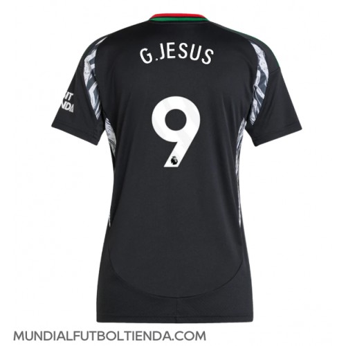 Camiseta Arsenal Gabriel Jesus #9 Segunda Equipación Replica 2024-25 para mujer mangas cortas